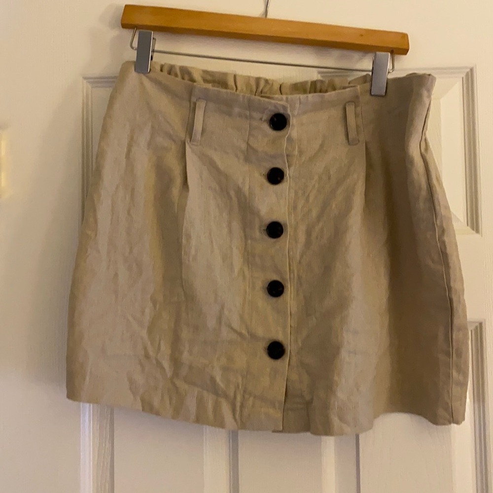 tan work skirt